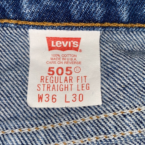 VINTAGE Levi’s 505 Dark Wash Orange Tab 1995 - Picture 11 of 16